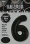 Black "6" Numeral Foil Balloon 86cm (34")